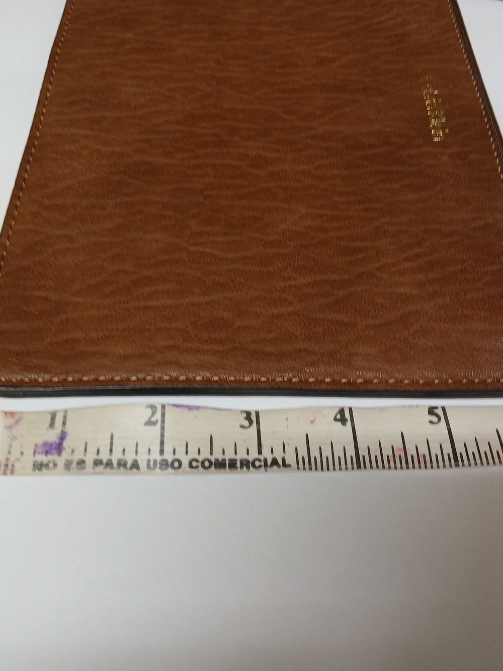❗️NWOT Calvin Klein Cognac Leather Wristlet Pouch - Picture 5 of 5